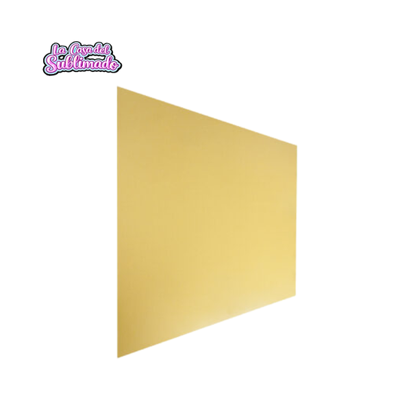 Placa de Aluminio Oro para Sublimar 20 x 30 cm