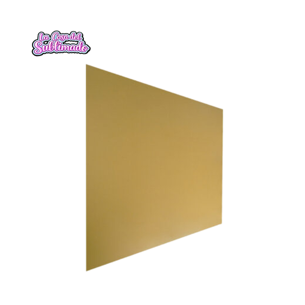 Placa de Aluminio Cepillado Oro 20 x 30 cm para Sublimar