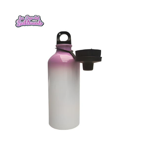 Caja con 30 Thermos de Aluminio Bicolor Blanco/Lila Pastel 600 ml para Sublimar