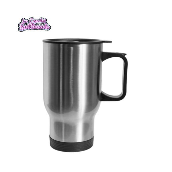 Caja con 24 Termos Cafeteros de Aluminio Plata 450 ml para Sublimar