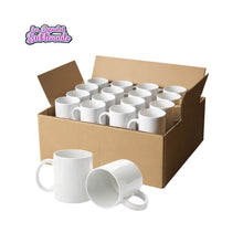 Caja con 36 Tazas Blancas Sublimables 11 oz